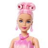 MATTEL JMF56/JMF57 BARBIE PETAL POP SÜRPRİZ ÇİÇEK SERİSİ PEMBE LALE ELBİSELİ BEBEK 14 CM 3+