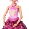 MATTEL JMF56/JMF57 BARBIE PETAL POP SÜRPRİZ ÇİÇEK SERİSİ PEMBE LALE ELBİSELİ BEBEK 14 CM 3+