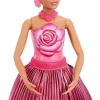MATTEL JMF56/JMF59 BARBIE PETAL POP SÜRPRİZ ÇİÇEK SERİSİ KIRMIZI GÜL ELBİSELİ BEBEK 14 CM 3+