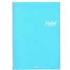 PAPİRÜS PASTEL PP. KAPAK SPİRALLİ A4 72YP. KARELİ DEFTER - TEKLİ