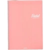 PAPİRÜS PASTEL PP. KAPAK SPİRALLİ A4 72YP. KARELİ DEFTER - TEKLİ
