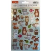 TANEX KIDS TNX-27156 DEKORATİF ETİKETLER - PUFFY MİNİK ORMAN HAYVANCIKLAR SERİSİ STICKER - TEKLİ
