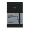 VICTORIAS JOURNALS 226-2352 9x14 cm CLASSIC SERT KAPAK CEPLİ LASTİKLİ HAFTALIK AJANDA - SİYAH