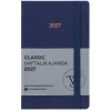 VICTORIAS JOURNALS 226-2353 9x14 cm CLASSIC SERT KAPAK CEPLİ LASTİKLİ HAFTALIK AJANDA - MAVİ
