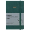 VICTORIAS JOURNALS 226-2355 9x14 cm CLASSIC SERT KAPAK CEPLİ LASTİKLİ HAFTALIK AJANDA - YEŞİL