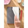 VICTORIAS JOURNALS 226-2406 14x20,5 cm KUKA 416 SAYFA RENKLİ KENAR LASTİKLİ CEPLİ ESNEK KAPAK GÜNLÜK AJANDA - GRİ