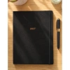 VICTORIAS JOURNALS 226-2301 19X25 A4 CLASSIC SERT KAPAK CEPLİ LASTİKLİ HAFTALIK AJANDA - SİYAH