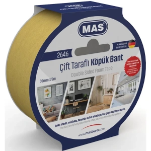 MAS 2646 ÇİFT TARAFLI KÖPÜK BANT 50mmx5m