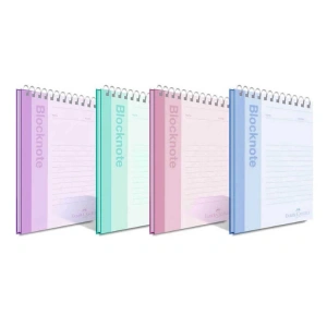 FABER CASTELL PASTEL RENK SPİRALLİ KARTON KAPAK A4 80 YP. ÇİZGİSİZ BLOKNOT