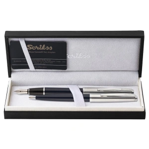 SCRIKSS 78 DOLMAKALEM+TÜKENMEZ KALEM LACİVERT LÜKS KUTUDA