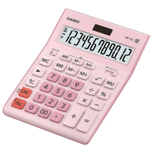 CASIO GR-12C 12 HANE PEMBE MASAÜSTÜ HESAP MAKİNESİ
