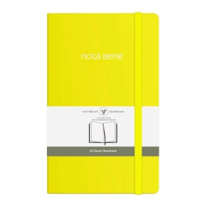VICTORIAS JOURNALS NOTE BENE 9225 CLASSIC NOTEBOOK SERT KAPAK 13x21cm 70gr.400 SYF. ÇİZGİLİ DEFTER SARI