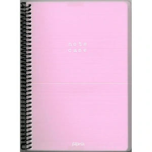 PAPİRÜS  NOTE CASE PP. KAPAK SPİRALLİ 16X23 100YP. ÇİZGİLİ DEFTER