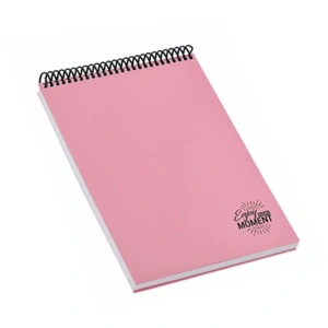 MİKRO TREND PASTEL PEMBE SPİRALLİ SERT KAPAK 17X24 120YP. KARELİ NOT DEFTERİ