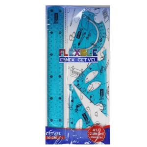 MİKRO FL-04  ESNEK CETVEL 4LÜ ÇİZİM SETİ