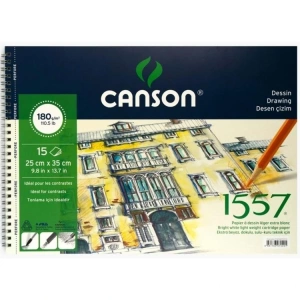 CANSON 25X35 1557 SPİRALLİ RESİM DEFTERİ 180GR.15 YP.