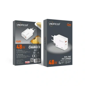 APRİCOT APC-U448 TYPE-C 48W EV TİPİ BEYAZ HIZLI ŞARJ ADAPTÖRÜ