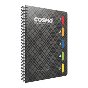 GIPTA COSMO 17x24 SPİRALLİ 5 SEPERATÖRLÜ 150 YP. PP KAPAK KARELİ DEFTER