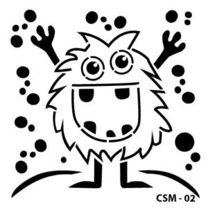 CADENCE CSM-02 STENCİL ŞABLON 25x25 - SEVİMLİ CANAVAR