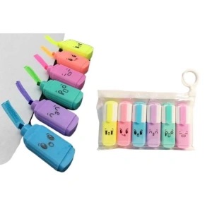 TIANHAO H138-21027 MİNİ EMOJİ ŞEKİLLİ FOSFORLU KALEM SETİ 6LI