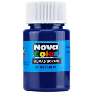 NOVA COLOR MAVİ 30 CC ŞİŞE KUMAŞ BOYASI