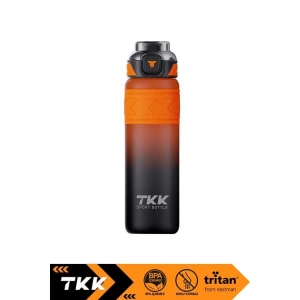 VAGONLİFE T1020G TKK SOFT TOUCH TRİTAN PİPETLİ MATARA 800ml  TURUNCU-SİYAH