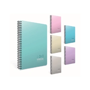 GIPTA SEVERAL PASTEL SPİRALLİ  A4 PP KAPAK 4+1 160YP. SEPERATÖRLÜ DEFTER