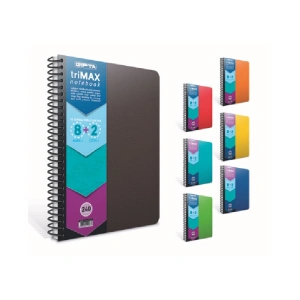 GIPTA TRIMAX SPİRALLİ  A4 PP KAPAK 8+2 200YP. SEPERATÖRLÜ DEFTER