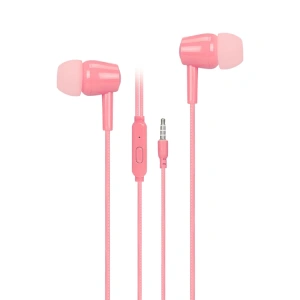 ASONİC AS1 MOBİL TELEFON UYUMLU KULAKİÇİ MİKROFONLU KULAKLIK PEMBE