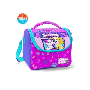 CORAL HIGH 11879 KIDS MOR PEMBE KEDİ KÖPEK DESENLİ THERMO BESLENME ÇANTASI