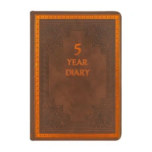 VICTORIAS JOURNALS 5525 OLD BOOK TARİHSİZ 5 YILLIK AJANDA 11.3x16.3 ÇİZGİLİ KAHVERENGİ