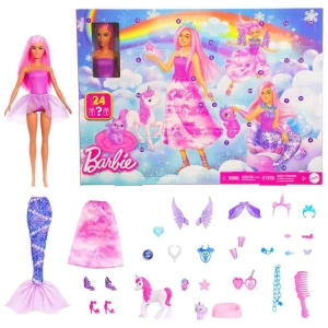 BARBIE JFL66 ADVENT TAKVİMİ BEBEKLİ 24LÜ SÜRPRİZ KUTU OYUN SETİ 3+