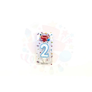 NEDİ  SİMLİ MUM RAKAM MAVİ 2  NEDİ-15623-B2