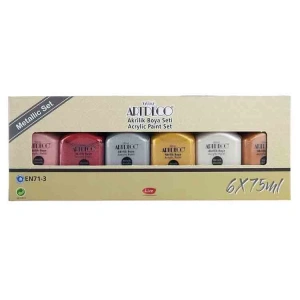 ARTDECO 070I-AS3 AKRİLİK  6x75ml SET METALİK RENKLER