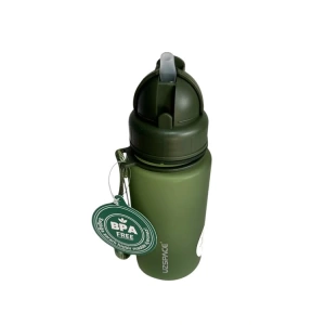UZSPACE MATARA TRITAN SOFT TOUCH PİPETLİ 3024 400 ML OLIVE GREEN