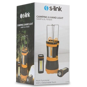 S-LİNK SL-8701 TURUNCU 2*2W AYRILABİLİR MİNİ EL FENERİ LED KAMP FENERİ