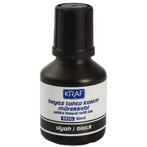KRAF 445G  BEYAZ TAHTA KALEM MÜREKKEBİ SİYAH 30ML.
