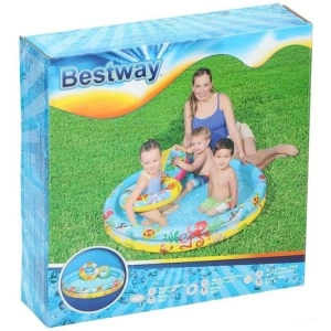 BESTWAY BW51124 2 HALKALI YUVARLAK ÇOCUK HAVUZU+DENİZ TOPU+DENİZ SİMİDİ