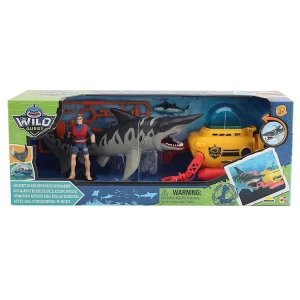 SUNMAN 549013 KUTULU DALGIÇ ADAM FİGÜRLÜ KÖPEKBALIĞI VE DENİZALTI ARACI OYUN SETİ