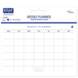 KRAF 1410W YAPIŞKANLI NOT KAĞIDI WEEKLY PLANNER - HAFTALIK PLAN 140x100mm 30 YP.