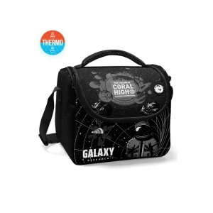 CORAL HIGH 11784 KIDS SİYAH GALAXY DESENLİ THERMO BESLENME ÇANTASI