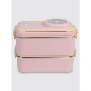 UZSPACE VGN-8023-8093 PASLANMAZ ÇELİK YEMEK KABI - LUNCH BOX  1200 ML PEACH PINK