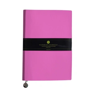 VICTORIAS JOURNALS 1077 SMYTH RUGAN ESNEK KAPAK 14.8x21cm 80gr. 96YP. ÇİZGİLİ DEFTER PEMBE