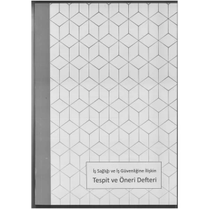 DİLMAN İŞ SAĞLIĞI VE İŞ GÜVENLİĞİ TESPİT VE ÖNERİ DEFTERİ KARTON KAPAK NUMARALI 3 NÜSHA 50YP.