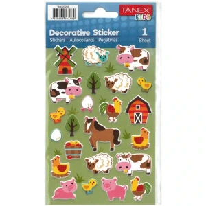 TANEX KIDS TNX-27202 DEKORATİF ETİKETLER - PUFFY ÇİFTLİK SERİSİ STICKER