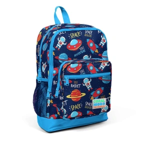 CORAL HIGH 23470 DÖRT BÖLMELİ LACİVERT MAVİ UZAY DESENLİ SIRT ÇANTASI