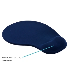 ELBA K06152 BİLEKLİKLİ JEL MOUSE PAD MAVİ