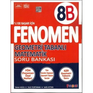 FENOMEN 8. SINIF GEOMETRİ TABANLI MATEMATİK SORU BANKASI (B)