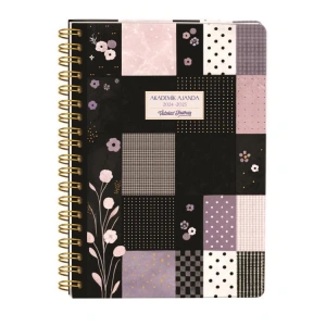 VICTORIAS JOURNALS 1277 SPİRALLİ 17x23 SERT KAPAK 2024-2025  AKADEMİK AJANDA