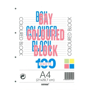 BAYINDIR A4 RENKLİ 4 RENK  KOLEJ YEDEĞİ ÇİZGİLİ 100LÜ